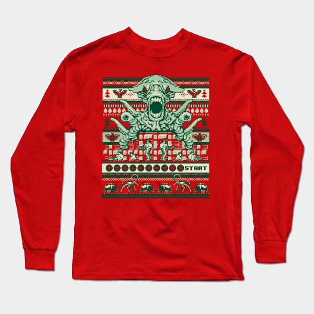 A Contra Family Christmas Long Sleeve T-Shirt by Blueswade